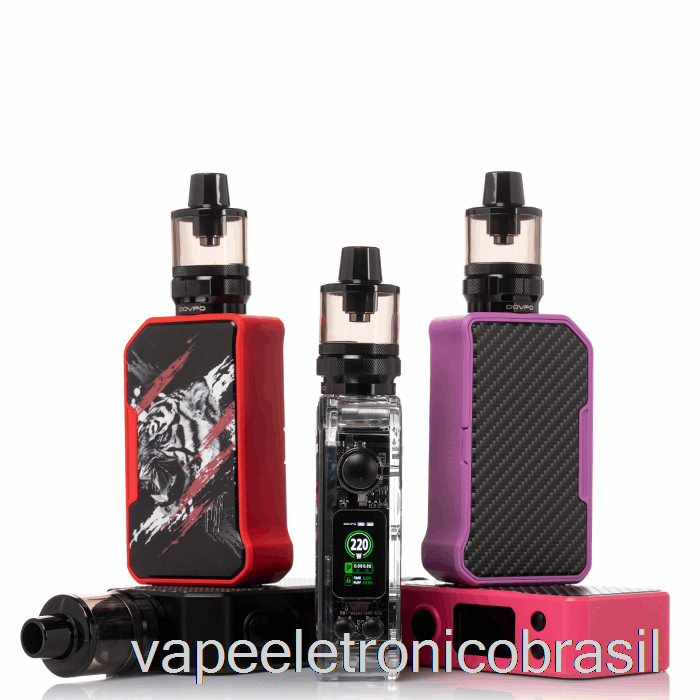 Vape Recarregável Dovpo Mvp 220w Starter Kit Geisha Preto